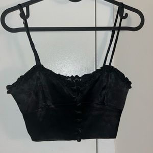 Cropped black Zara top